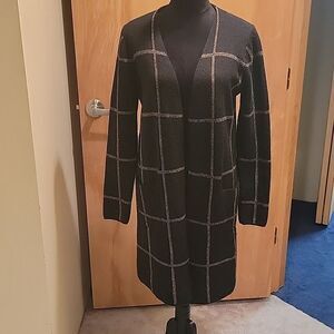 Fortune & Ivy long black cardigan sz med